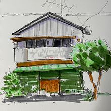 My project for course: Expressive Architectural Sketching with Colored Markers. Sketching, Drawing, Architectural Illustration, Sketchbook & Ink Illustration project by dclrthomp - 08.07.2023