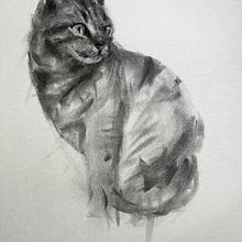 Mi proyecto del curso: Dibujo expresivo con carboncillo. Projekt z dziedziny  Sztuki piękne, Portret, Ilustracja naturalist i czna użytkownika anaisromasanta - 07.08.2023
