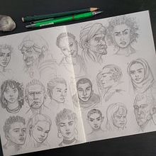 My project for course: Portrait Sketchbooking: Explore the Human Face. Sketching, Drawing, Portrait Drawing, Artistic Drawing, and Sketchbook project by stormraven09 - 07.07.2023