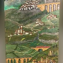 Table With A View For One. Un proyecto de Pintura acrílica de Steve - 07.08.2023