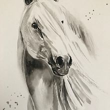 My project for course: Expressive Animal Portraits in Watercolor. Un projet de Illustration traditionnelle, Aquarelle, Dessin réaliste et Illustration naturaliste de carolynn_ryan - 08.08.2023