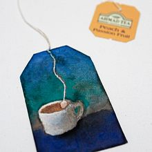 Mój projekt z kursu: Sztuka malowania na torebkach z herbaty. Fine Arts, Painting, Watercolor Painting, and Gouache Painting project by Monika Zaucha - 08.08.2023
