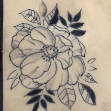Flor para proyecto Tatuaje para principiantes. Tattoo Design project by henya_ramirez - 08.07.2023