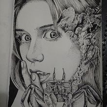 Mi proyecto del curso: Retrato a tinta con tramas y puntos. Un progetto di Disegno a matita, Disegno, Disegno realistico, Disegno anatomico e Illustrazione con inchiostro di Carlos Adrián De La Paz Almaraz - 09.08.2023