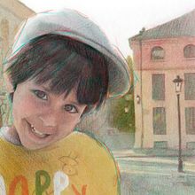 Child and Aqueduct of Segovia drawing Ein Projekt aus dem Bereich Traditionelle Illustration, Bleistiftzeichnung, Porträtzeichnung, Realistische Zeichnung, Zeichnen mit Buntstiften, Aquarellmalerei und Kreativität von Mentiradeloro Esther Cuesta - 31.07.2023
