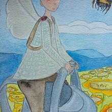 Mon projet du cours : Illustrations oniriques à l'aquarelle. Traditional illustration, Drawing, Watercolor Painting, Children's Illustration, Narrative, and Editorial Illustration project by Lilie Lafée - 08.09.2023