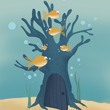 Coral tree. Traditional illustration project by Masoumah Al-Shaikh Jaffer - 08.09.2023