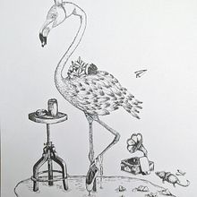 Mon projet du cours : Illustration surréaliste au feutre fin. Traditional illustration, Pencil Drawing, Drawing, Realistic Drawing, Artistic Drawing & Ink Illustration project by Gabrielle Roch - 08.01.2023