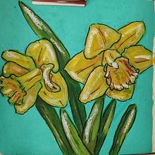 My project for course: Expressive Floral Painting with Acrylic Paint. Projekt z dziedziny  Sztuki piękne,  Malarstwo, Malarstwo akr, lowe, R i sunek botaniczn użytkownika Renata Brito - 10.08.2023