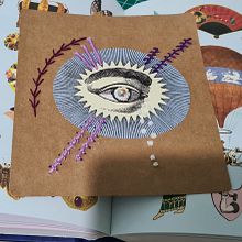 Meu projeto do curso: Técnicas de bordado experimental sobre papel. Fine Arts, Collage, Embroider, and Textile Design project by Bruna Carvalho - 08.10.2023