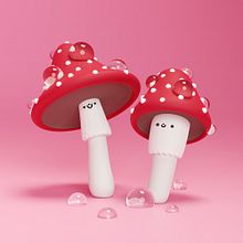 Shrooms: Final Project from course "3D Character Creation in Blender". Projekt z dziedziny 3D, Projektowanie postaci,  Modelowanie 3D, Projektowanie postaci 3D,  Projektowanie 3D, Trad, c, jna ilustracja i Projektowanie gier użytkownika oldmaidmia - 11.08.2023