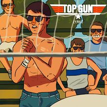 Tom Cruise in "Top Gun", 1986. Un progetto di Illustrazione tradizionale, Disegno digitale, Pittura digitale, Cinema e Cinema, video e TV di Clarissa Mirabasso - 12.08.2023