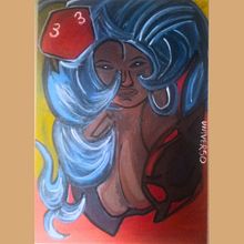 Safira Azul. Painting, Design, Traditional illustration, Fine Arts & Ink Illustration project by Lucas Universo33 - 08.04.2023