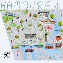 Mein Abschlussprojekt für den Kurs: Schöpfung von illustrierten Landkarten. Traditional illustration, Infographics, Drawing, Digital Illustration, and Digital Painting project by attolracanil - 08.12.2023