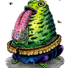 Footman frog. Traditional illustration, and Character Design project by Nicolás Gallar - 09.01.2017