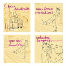 Meu projeto do curso: Desenho de quadrinhos no Procreate - A física dos abraços :D. Design, Ilustração tradicional, Comic, Ilustração digital, e Design digital projeto de Rennan Mendes - 11.08.2023