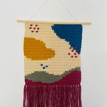 Mi proyecto del curso: Intarsia crochet: teje tus propios tapices. Design de moda, Decoração de interiores, Tecido, DIY, Crochê, e Design têxtil projeto de Yulia - 13.08.2023