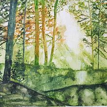 Mi proyecto del curso: Paisajes de ensueño con acuarela: plasma la luz. Painting, and Watercolor Painting project by martacabrera62 - 08.13.2023