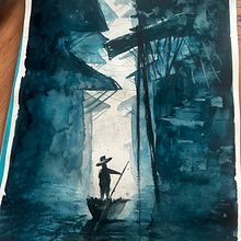 Mein Abschlussprojekt für den Kurs: Expressive Aquarellmalerei: Erstelle ansprechende Illustrationen. Un proyecto de Bellas Artes, Pintura y Pintura a la acuarela de sa_stueve - 13.08.2023