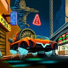 Future Japanese City Project. Traditional illustration, Drawing, Digital Illustration, Concept Art, and Digital Painting project by Simon Fuquen - 08.13.2023