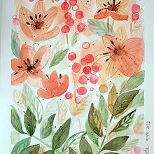 Mi proyecto del curso: Acuarela floral: conecta con la naturaleza. Traditional illustration, Painting, Watercolor Painting, and Botanical Illustration project by mcointa - 08.14.2023