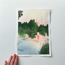 My project for course: Atmospheric Landscapes in Watercolor . Un proyecto de Bellas Artes, Pintura y Pintura a la acuarela de Hanna Shvaikova - 14.08.2023