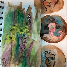 My project for course: The Art of Tea Bag Painting Ein Projekt aus dem Bereich Bildende Künste, Malerei, Aquarellmalerei und Gouachemalerei von pjke1022 - 14.08.2023