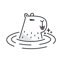 Capybara Tattoo. Un proyecto de Diseño de tatuajes, Ilustración tradicional e Ilustración vectorial de Valeria Escalona - 16.08.2023