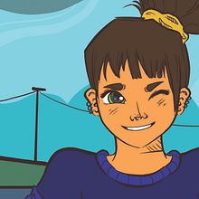 A rainy day in Aomori. Een project van Traditionele illustratie, Ontwerp van personages y Vectorillustratie van Raúl González - 16.08.2023