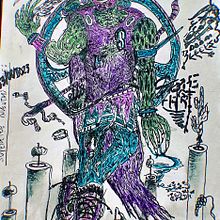 Il mio progetto del corso: Anatomia e Illustrazione supereroe/villain inventato. Un progetto di Illustrazione tradizionale, Character design, Fumetto, Disegno a matita e Disegno anatomico di Andre Rebai - 03.08.2023