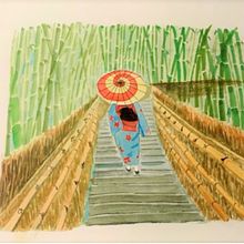 My project for course: Watercolor Illustration with Japanese Influence. Een project van Traditionele illustratie,  Tekening y Aquarelschilderen van Christiane Fragoso - 13.08.2023