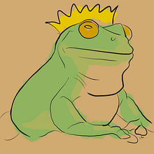 King Jens the Frog . Ilustrație digitală de emmyallears - 08.17.2023
