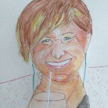Mon projet du cours : Carnet de portraits à l’aquarelle. Pintura, Pintura em aquarela, Desenho de retrato, e Sketchbook projeto de Dominique Rombaut - 17.08.2023