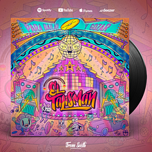 Arte de tapa para el disco Para Bailar y Gozar de El Talismán (2022). Un progetto di Design, Illustrazione tradizionale, Pubblicità, Musica, Graphic design, Design di loghi, Character design, Design editoriale e Direzione artistica di Anto Capriotti - 18.08.2023