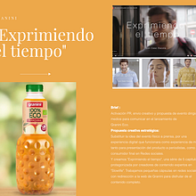 EXPRIMIENDO EL TIEMPO. Criatividade, Estratégia de marca, e Publicidade projeto de Lucía L.B - 18.08.2023