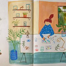 Mon projet du cours : Carnet de croquis pour explorer votre style de dessin. Un projet de Illustration traditionnelle, Esquisse , Créativité, Dessin, Aquarelle, Carnet de croquis , et Peinture gouache de Véronique - 18.08.2023