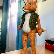 Mi proyecto del curso: Needle felting: "Zorrito". Un proyecto de Artesanía, Diseño de juguetes, Needle felting y Diseño textil de liz_romero - 18.08.2023