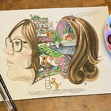 My project for course: Surreal Illustration with Watercolor and Ink. Traditional illustration, Fine Arts, Painting, Drawing, and Watercolor Painting project by Lyndsay Stephenson - 08.19.2023