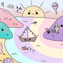 Meu projeto do curso: Design de mundos kawaii: crie ilustrações alegres. Projekt z dziedziny Projektowanie postaci, Ilustracja c, frowa i Manga użytkownika Inês Costa - 18.08.1993