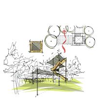 Meu projeto do curso: Esboce como um arquiteto usando o Morpholio Trace. Architecture, Interior Design, Digital Architecture, Architectural Illustration, ArchVIZ, and Spatial Design project by Larissa Scheuer - 08.19.2023