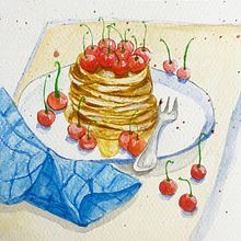 My project for course:  Flavorful Food Illustration with Watercolor. Projekt z dziedziny Trad, c, jna ilustracja,  Sztuki piękne,  Malarstwo i Malowanie akwarelą użytkownika ntcnhung4 - 20.08.2023
