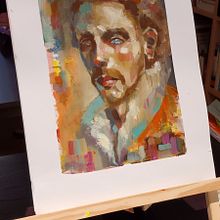 Mi proyecto del curso: Retratos contemporáneos al óleo. Projekt z dziedziny Trad, c, jna ilustracja,  Sztuki piękne,  Malarstwo i Malarstwo olejowe użytkownika catascraft - 20.08.2023