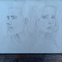Mijn project van de cursus: Sketchbook met portretten: verken het menselijk gezicht. Sketching, Drawing, Portrait Drawing, Artistic Drawing, and Sketchbook project by Deborah De Buyzerie - 08.20.2023