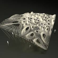 YARN Pavilion. Un progetto di 3D, Architettura, Design, Modellazione 3D e Progettazione 3D di Anastasiia Popova - 06.08.2023