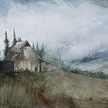 Mountain Landscape Painting watercolor. Un proyecto de Pintura a la acuarela y Pintura de Klaudia Więcko - 14.08.2023