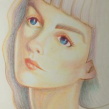 Mi proyecto del curso: Dibujo de retratos llamativos con lápices de colores. Projekt z dziedziny  R, sunek, Portret, Sketchbook, R i sowanie kredkami użytkownika Samantha Nuñez - 21.08.2023