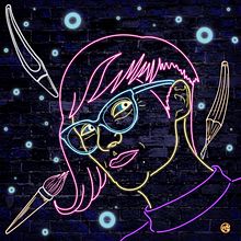 Neon myself Ein Projekt aus dem Bereich Digitale Illustration und Traditionelle Illustration von Aurélie Barathier - 30.04.2023