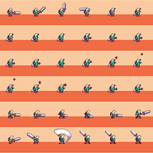 Meu projeto do curso: Animação de personagens em pixel art para videogames Ein Projekt aus dem Bereich Animation von Figuren, Videospiele, Pixel Art und Videospielentwicklung von fabiobarrosifi - 22.08.2023