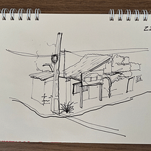 Mi proyecto del curso: Dibujo arquitectónico expresivo con marcadores de colores. He tratado de utilizar la foto recomendada por el profesor y adjunto el proceso: fotografía - boceto en blanco y negro base y el coloreado. GRACIAS! . Membuat sketsa, Menggambar, Ilustrasi Arsitektur, Buku sketsa & Ilustrasi Tinta proyek oleh Enrique Daniel Marin Abente - 08.22.2023