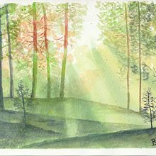 My project for course: Dreamy Watercolor Landscapes: Paint with Light. Painting, and Watercolor Painting project by barrylsky - 08.22.2023